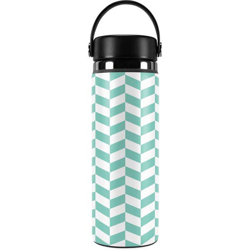 Blue White Chevron Hydro Flask 20oz Wide Mouth Skin