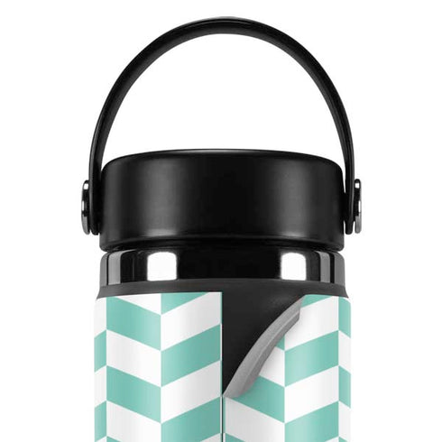 Blue White Chevron Hydro Flask 20oz Wide Mouth Skin