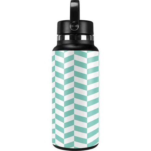 Blue White Chevron Hydro Flask 32oz Wide Mouth Skin