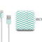 Blue White Chevron iPad Charger (10W USB) Skin