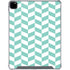 Blue White Chevron iPad Pro 12.9in (2020) Clear Case