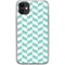 Blue White Chevron iPhone 11 Clear Case