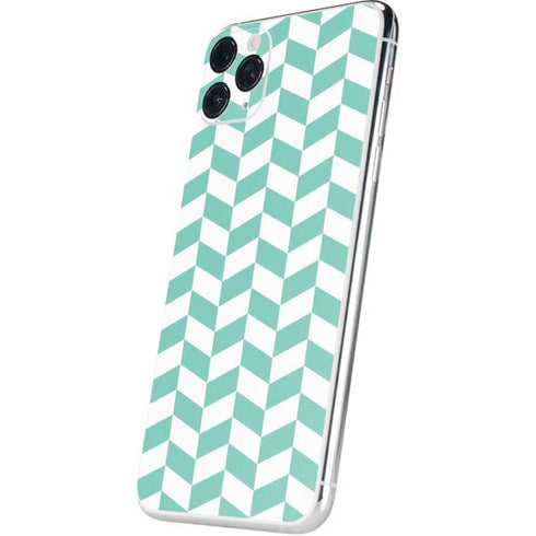 Blue White Chevron iPhone 11 Pro Max Skin