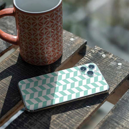 Blue White Chevron iPhone 11 Pro Skin