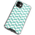 Blue White Chevron iPhone 12 Clear Case