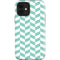 Blue White Chevron iPhone 12 Impact Case