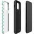 Blue White Chevron iPhone 12 Mini Impact Case