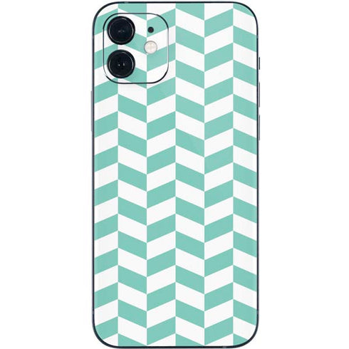 Blue White Chevron iPhone 12 Mini Skin