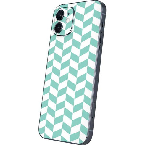 Blue White Chevron iPhone 12 Mini Skin