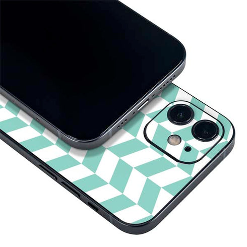 Blue White Chevron iPhone 12 Mini Skin