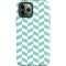 Blue White Chevron iPhone 12 Pro Impact Case