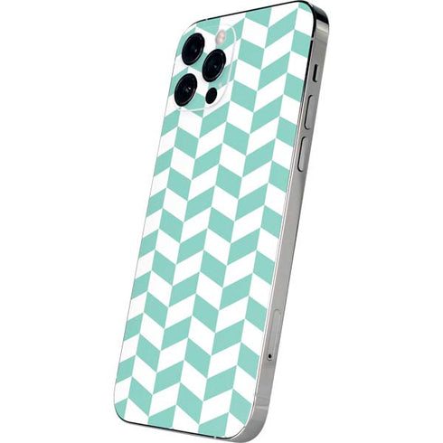 Blue White Chevron iPhone 12 Pro Max Skin