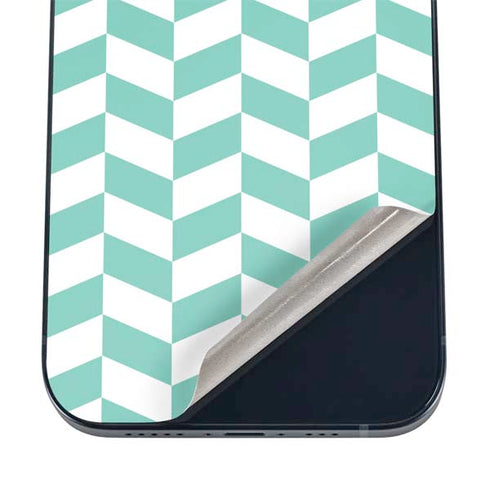 Blue White Chevron iPhone 12 Skin