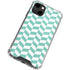 Blue White Chevron iPhone 13 Clear Case