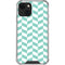 Blue White Chevron iPhone 13 Mini Clear Case