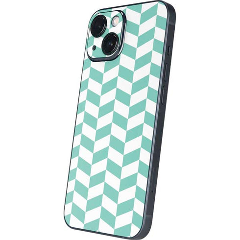 Blue White Chevron iPhone 13 Mini Skin