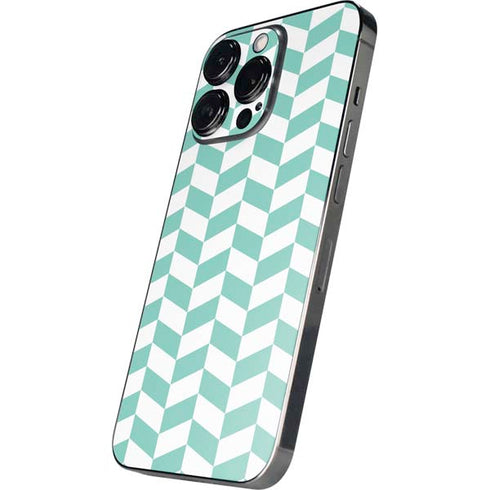 Blue White Chevron iPhone 13 Pro Max Skin