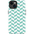 Blue White Chevron iPhone 15 Plus Impact Case