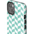 Blue White Chevron iPhone 14 Plus Impact Case