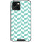 Blue White Chevron iPhone 14 Plus Clear Case