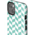 Blue White Chevron iPhone 14 Impact Case