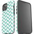 Blue White Chevron iPhone 14 Impact Case