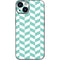 Blue White Chevron iPhone 15 Plus Skin