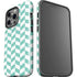 Blue White Chevron iPhone 14 Pro Impact Case