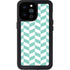 Blue White Chevron iPhone 14 Pro Max Waterproof Case