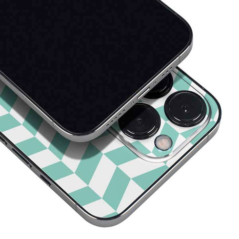 Blue White Chevron iPhone 14 Pro Skin
