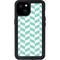 Blue White Chevron iPhone 15 Plus Waterproof Case