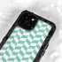Blue White Chevron iPhone 15 Waterproof Case