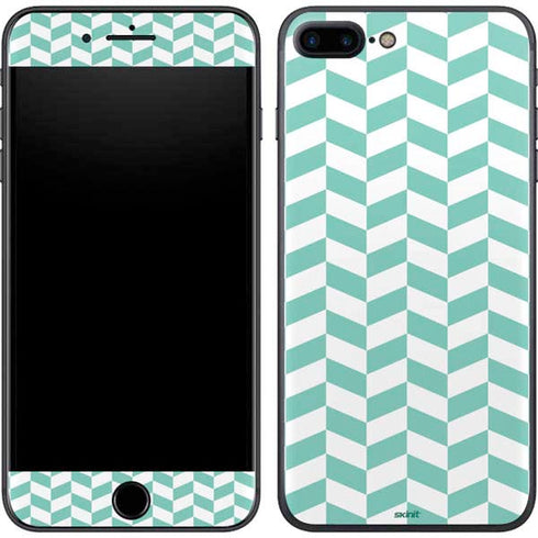 Blue White Chevron iPhone 8 Plus Skin