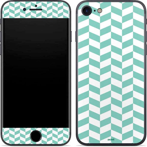 Blue White Chevron iPhone 8 Skin