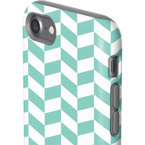 Blue White Chevron iPhone SE (2nd & 3rd Gen) Pro Case