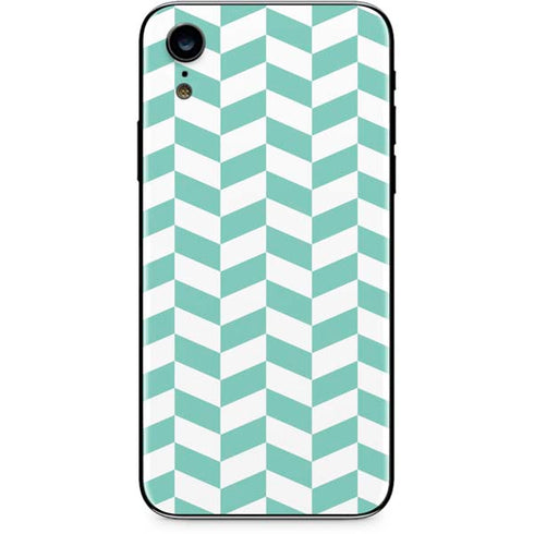 Blue White Chevron iPhone XR Skin