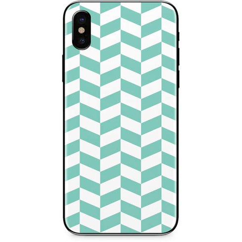 Blue White Chevron iPhone XS Max Skin