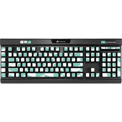 Blue White Chevron K95 RGB PLATINUM Mechanical Gaming Keyboard Skin