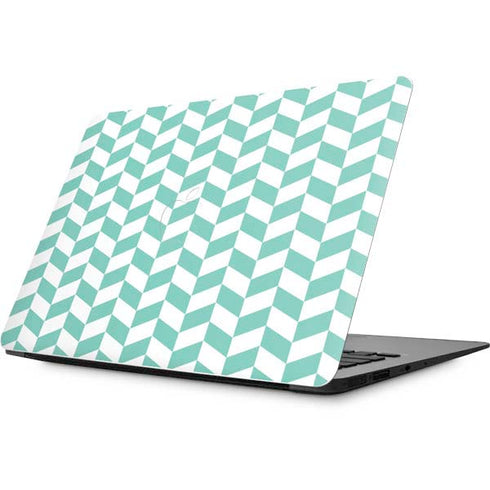 Blue White Chevron Apple MacBook Skin