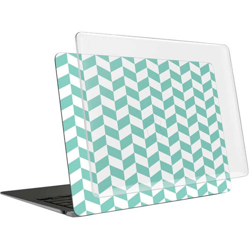 Blue White Chevron MacBook Air 13in M1 (2021) Case plus Skin