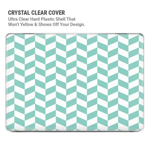 Blue White Chevron MacBook Pro 13in (2020) Case plus Skin