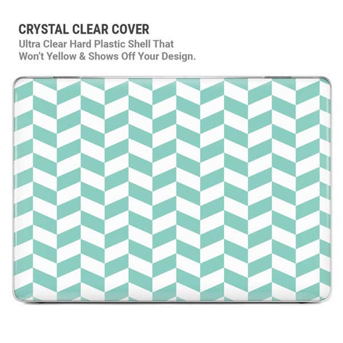 Blue White Chevron MacBook Pro 15in (2016-19) Case plus Skin