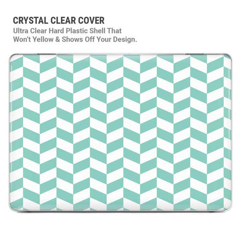 Blue White Chevron MacBook Pro 16in (2019-20) Case plus Skin