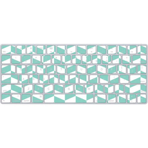 Blue White Chevron Magic Keyboard Skin