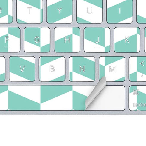Blue White Chevron Magic Keyboard Skin