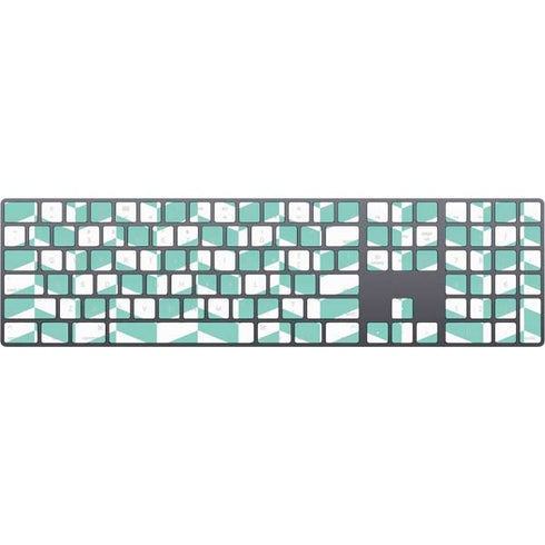 Blue White Chevron Magic Keyboard with Numeric Keypad Skin