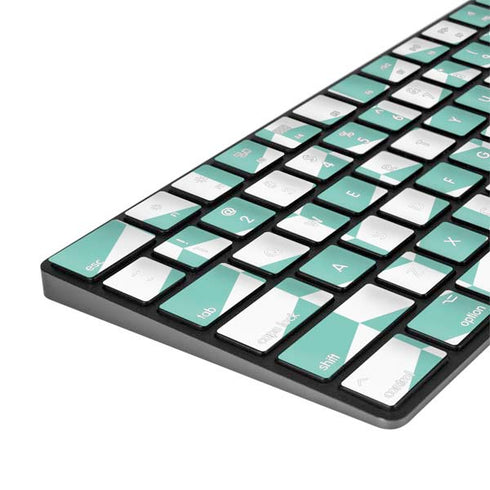 Blue White Chevron Magic Keyboard with Numeric Keypad Skin