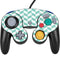 Blue White Chevron Nintendo GameCube Controller Skin