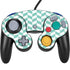 Blue White Chevron Nintendo GameCube Controller Skin
