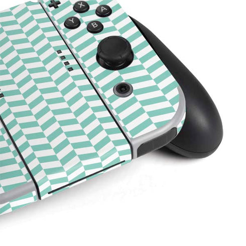 Blue White Chevron Nintendo Switch OLED (2021) Skin